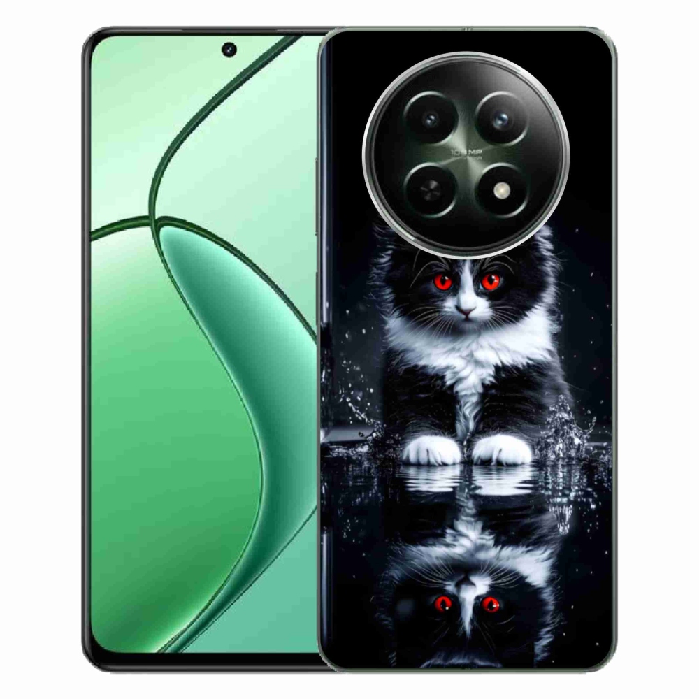 mmCase gél tok a Realme 12 5G/12x 5G-hez – fekete-fehér cica
