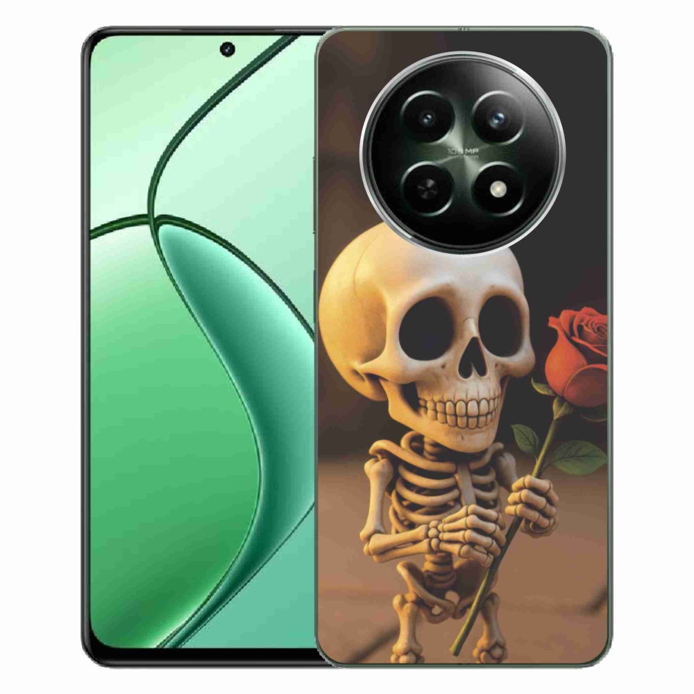 mmCase gél tok a Realme 12 5G/12x 5G-hez – csontváz rózsával