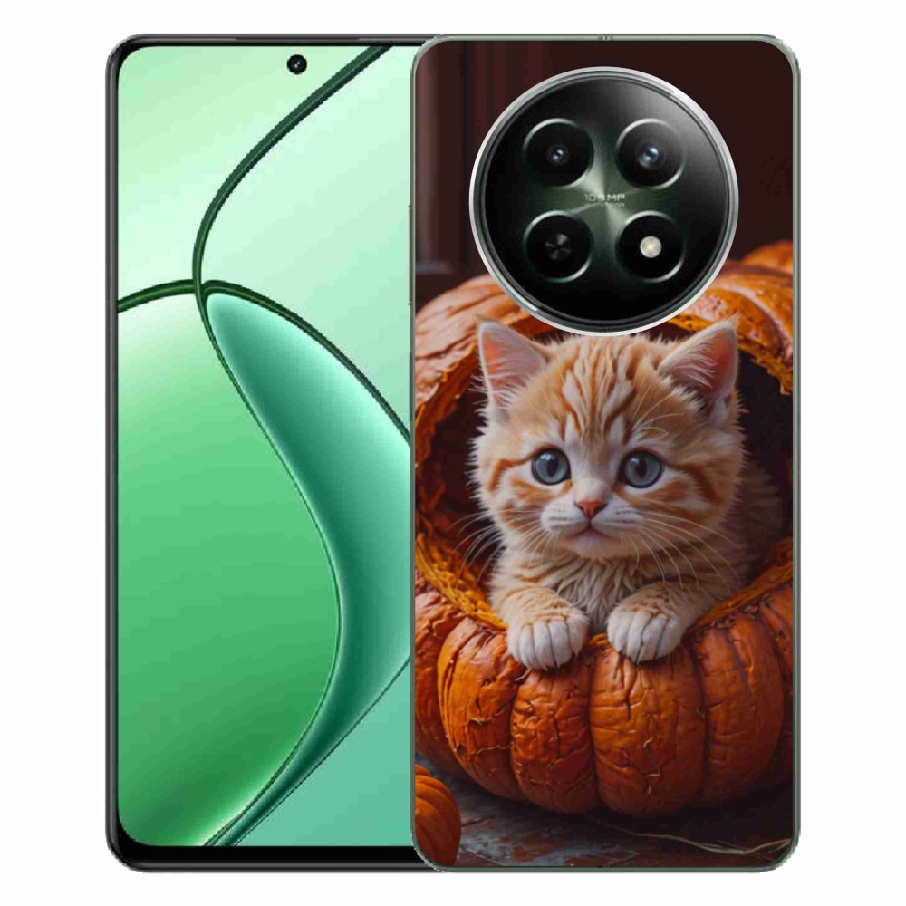 mmCase gél tok a Realme 12 5G/12x 5G készülékhez – cica és sütőtök 2