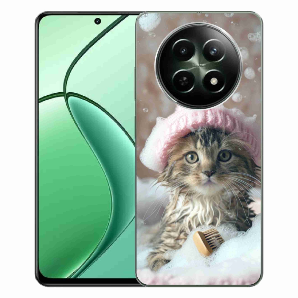 mmCase gél tok a Realme 12 5G/12x 5G készülékhez – cica és fürdő