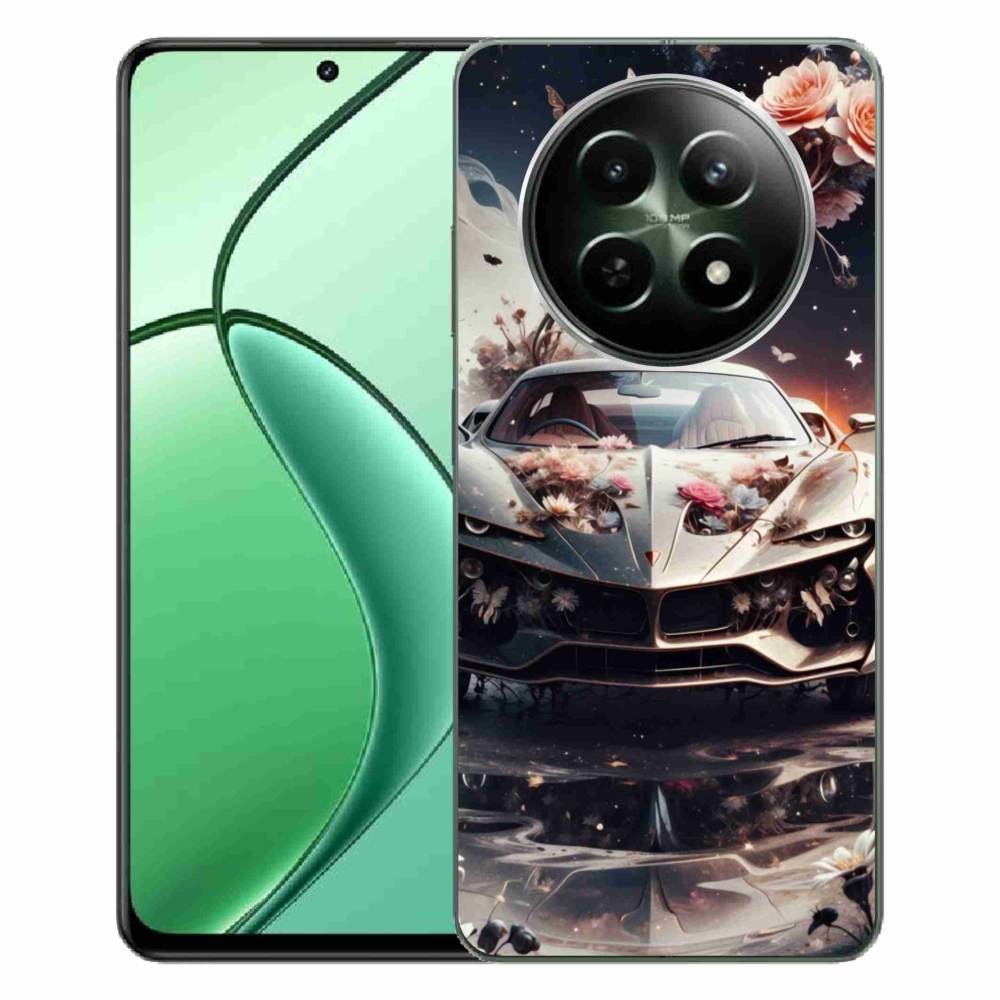 mmCase gél tok a Realme 12 5G/12x 5G-hez – virágos sportautó