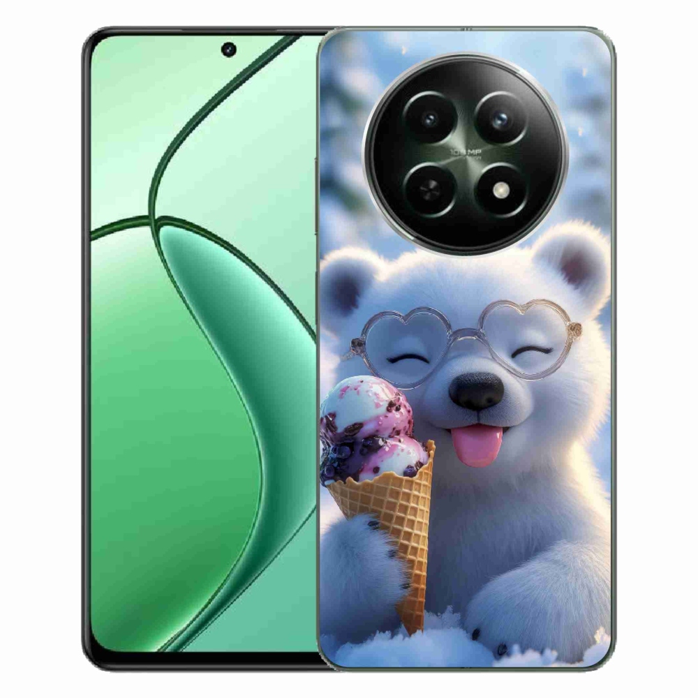 mmCase gél tok a Realme 12 5G/12x 5G-hez – jégkrémet evő mackó