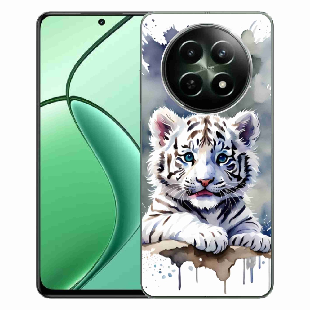 mmCase gél tok a Realme 12 5G/12x 5G-hez – fehér tigris kölyök