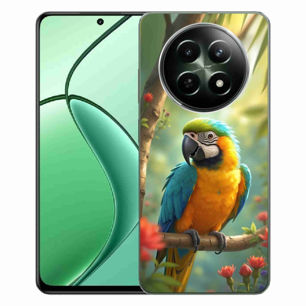 mmCase gél tok a Realme 12 5G/12x 5G-hez – kék-sárga ara papagáj