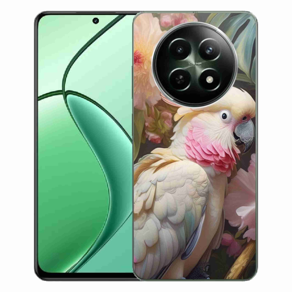mmCase gél tok a Realme 12 5G/12x 5G készülékhez – rózsaszín kakadu papagáj 2