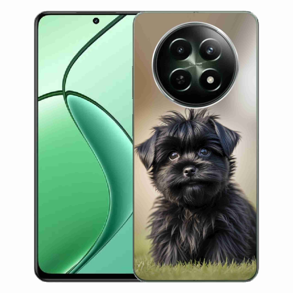 mmCase gél tok a Realme 12 5G/12x 5G-hez – aranyos fekete kutyus