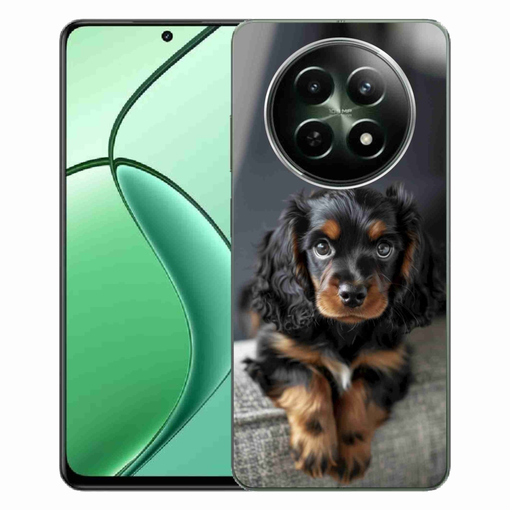 mmCase gél tok a Realme 12 5G/12x 5G-hez – aranyos, hosszúszőrű tacskó