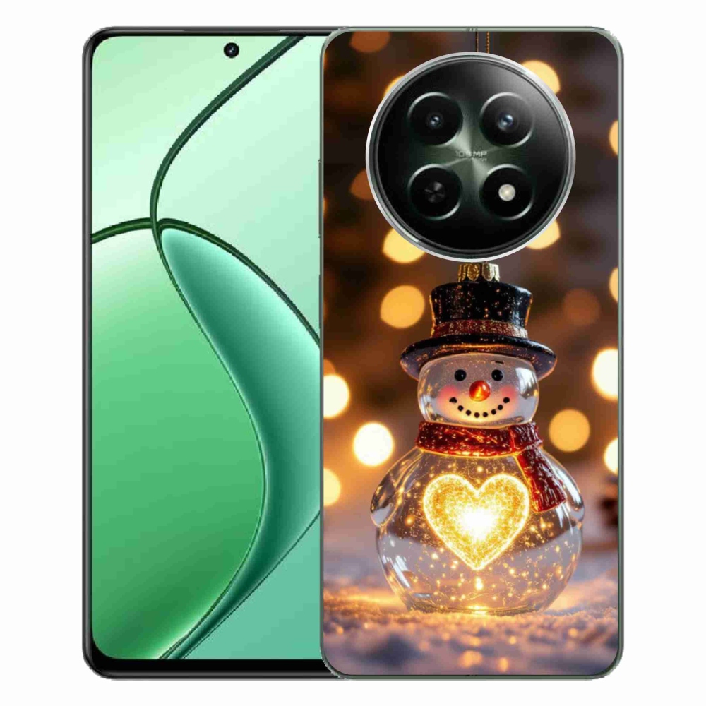 mmCase gél tok a Realme 12 5G/12x 5G készülékhez – világító karácsonyi hóember