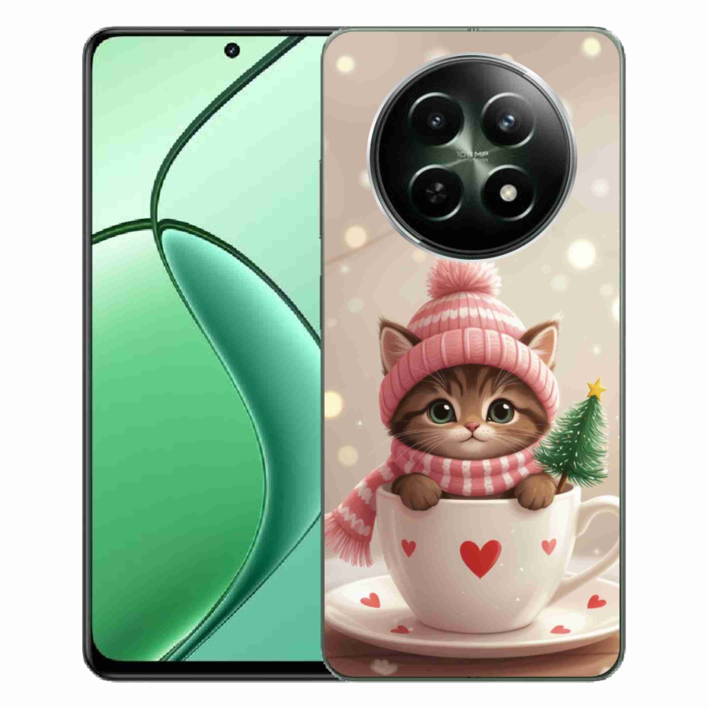 mmCase gél tok a Realme 12 5G/12x 5G készülékhez – karácsonyi cica csészében