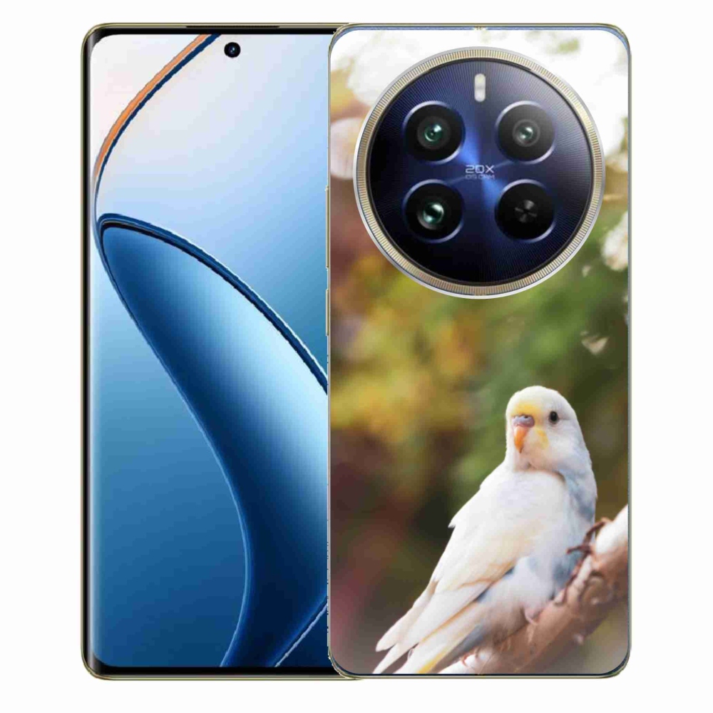 mmCase géltok a Realme 12 Pro 5G/12 Pro+ 5G készülékhez – fehér papagáj