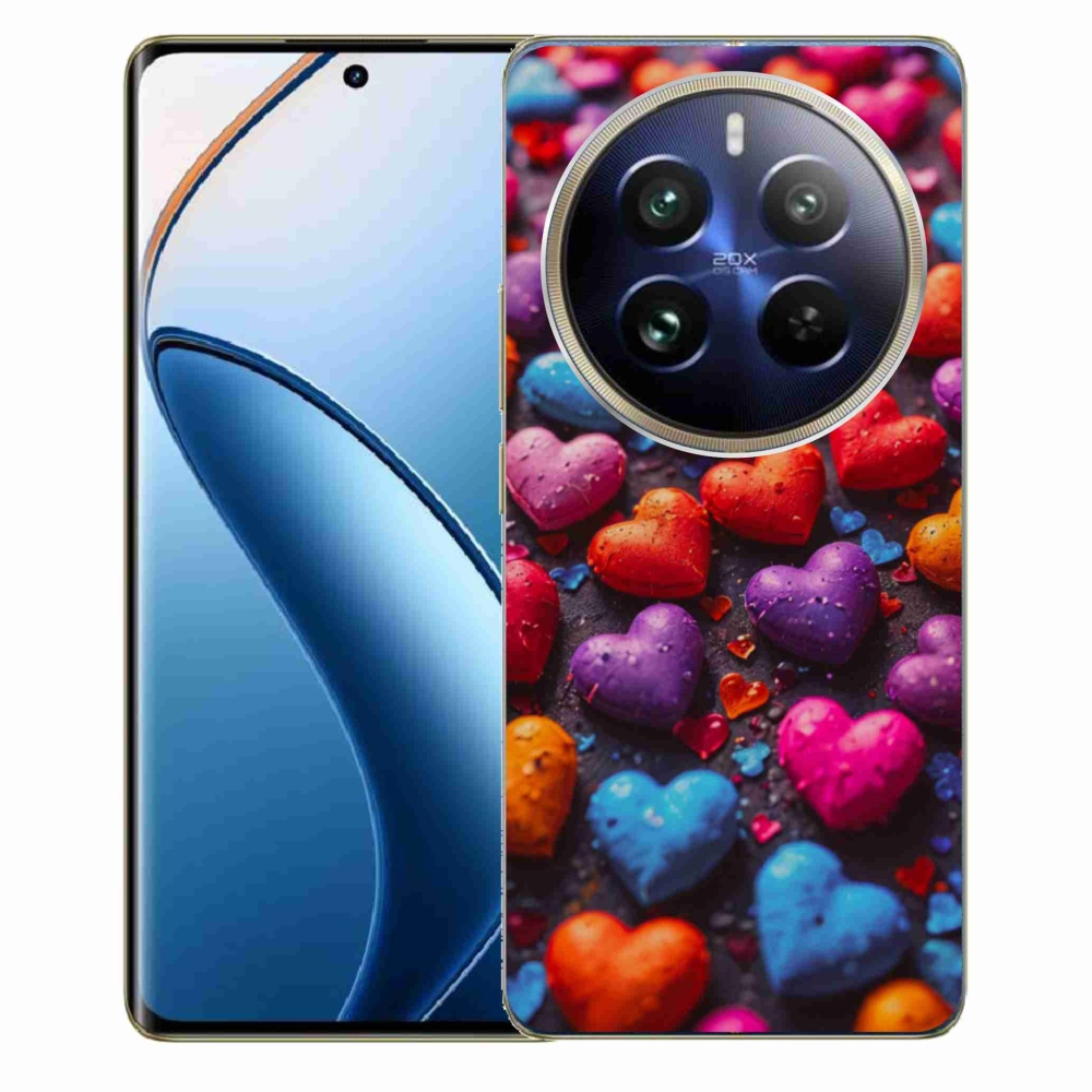 mmCase géltok a Realme 12 Pro 5G/12 Pro+ 5G készülékekhez – színes szívek
