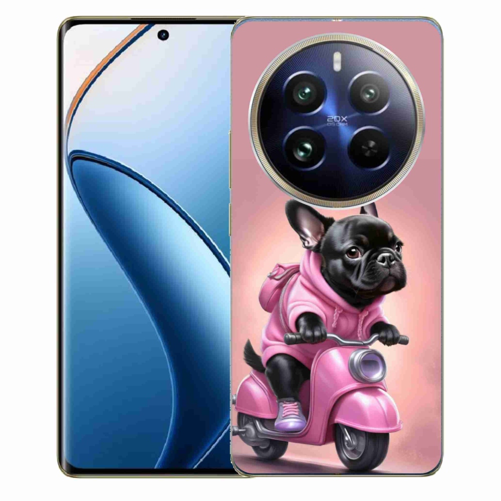 mmCase gél tok a Realme 12 Pro 5G/12 Pro+ 5G készülékhez – francia buldog robogón