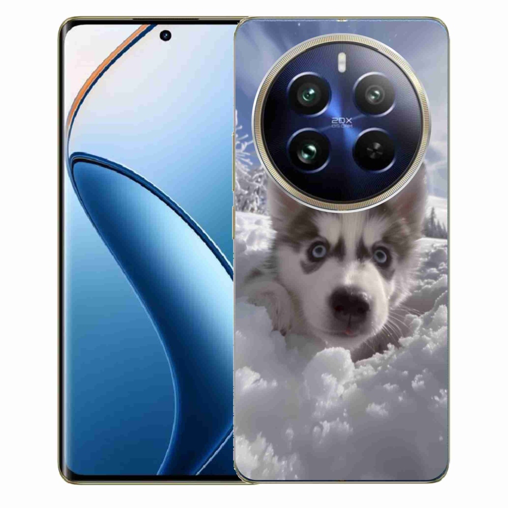 mmCase géltok a Realme 12 Pro 5G/12 Pro+ 5G készülékekhez – husky a hóban