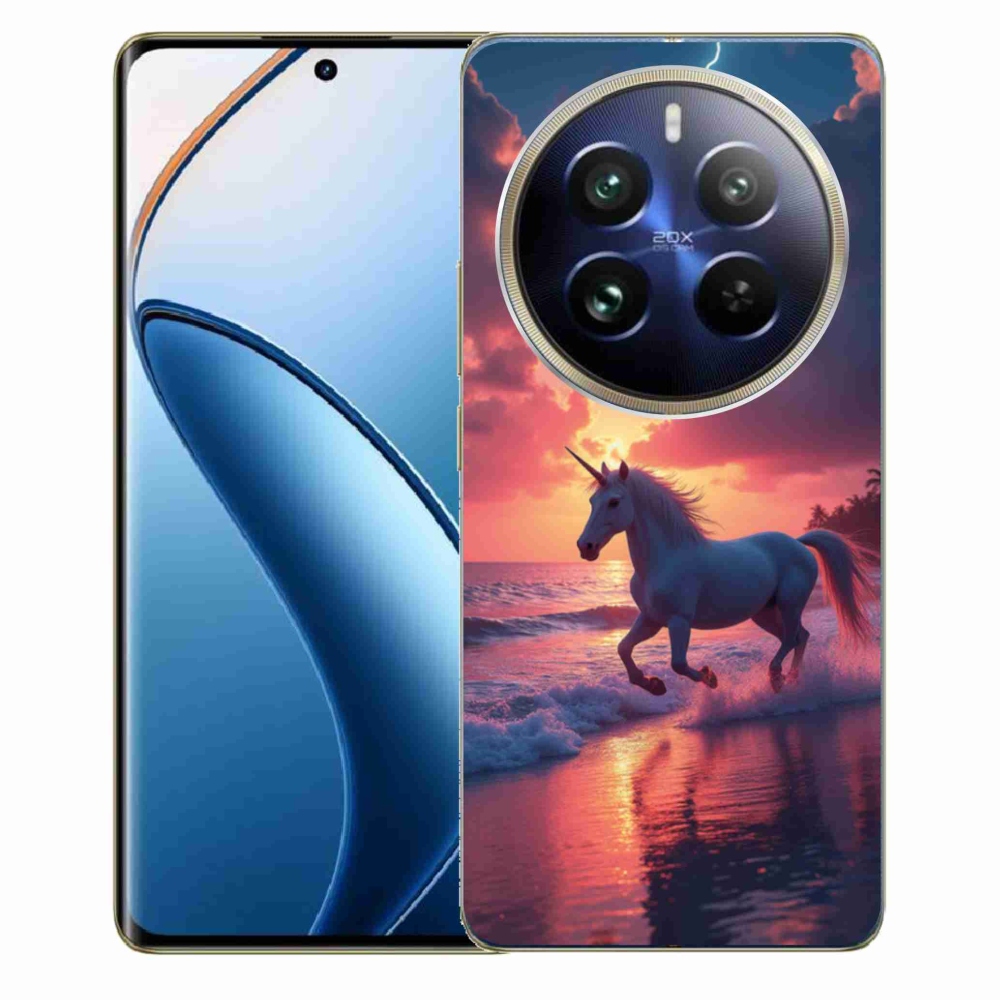 mmCase gél tok a Realme 12 Pro 5G/12 Pro+ 5G készülékhez – egyszarvú a tengerparton