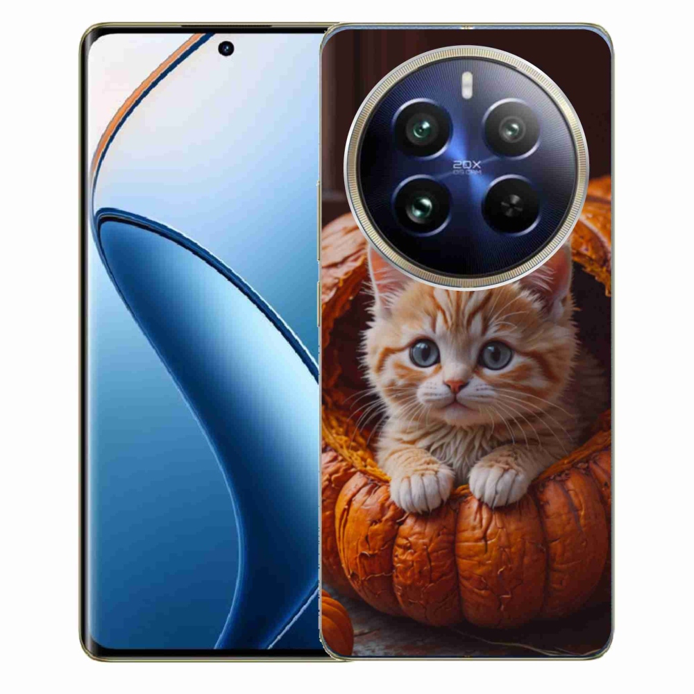 mmCase gél tok a Realme 12 Pro 5G/12 Pro+ 5G készülékekhez – cica és sütőtök 2