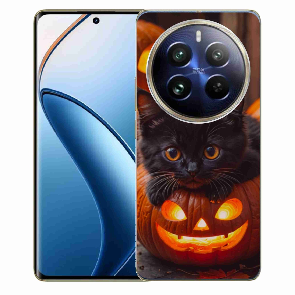 mmCase gél tok a Realme 12 Pro 5G/12 Pro+ 5G készülékekhez – cica és sütőtök