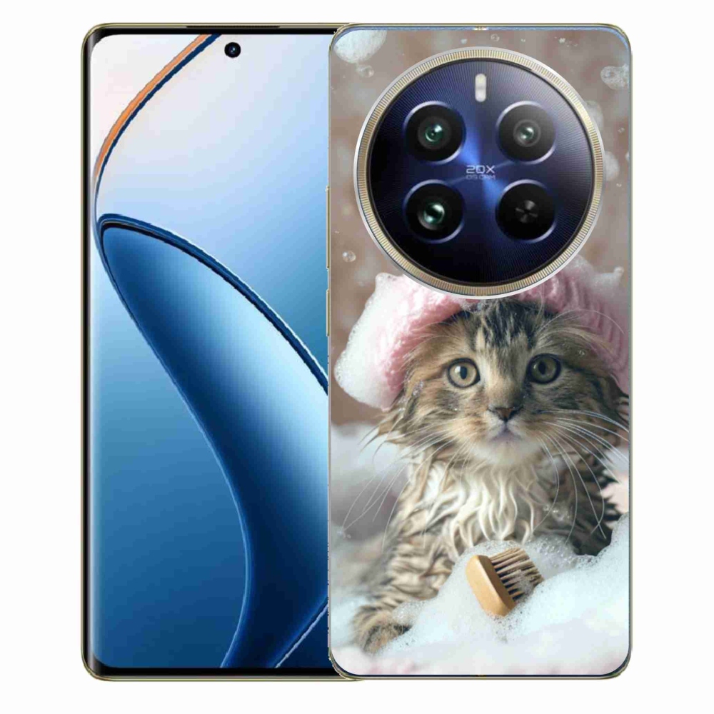 mmCase gél tok a Realme 12 Pro 5G/12 Pro+ 5G készülékekhez – cica és fürdő