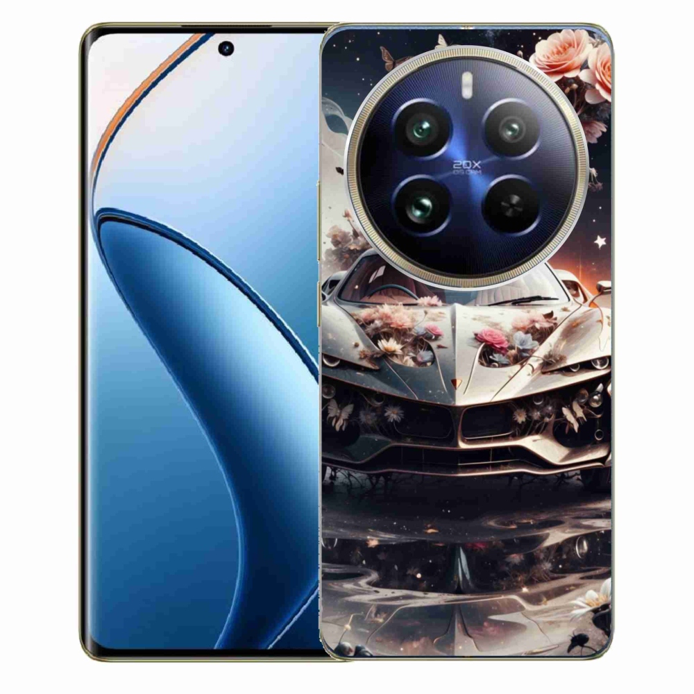 mmCase géltok a Realme 12 Pro 5G/12 Pro+ 5G készülékhez – virágos sportautó