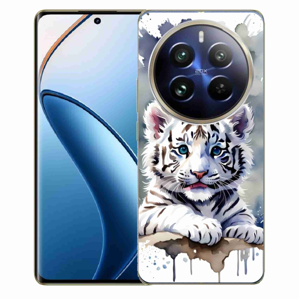 mmCase géltok a Realme 12 Pro 5G/12 Pro+ 5G készülékekhez – fehér tigris kölyök