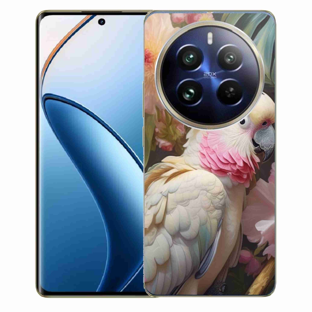 mmCase géltok a Realme 12 Pro 5G/12 Pro+ 5G készülékhez – rózsaszín kakadu papagáj 2