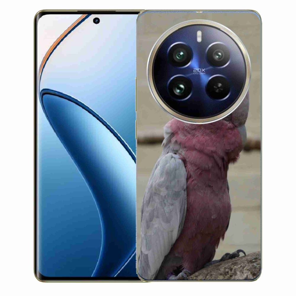 mmCase géltok a Realme 12 Pro 5G/12 Pro+ 5G készülékhez – rózsaszín kakadu papagáj
