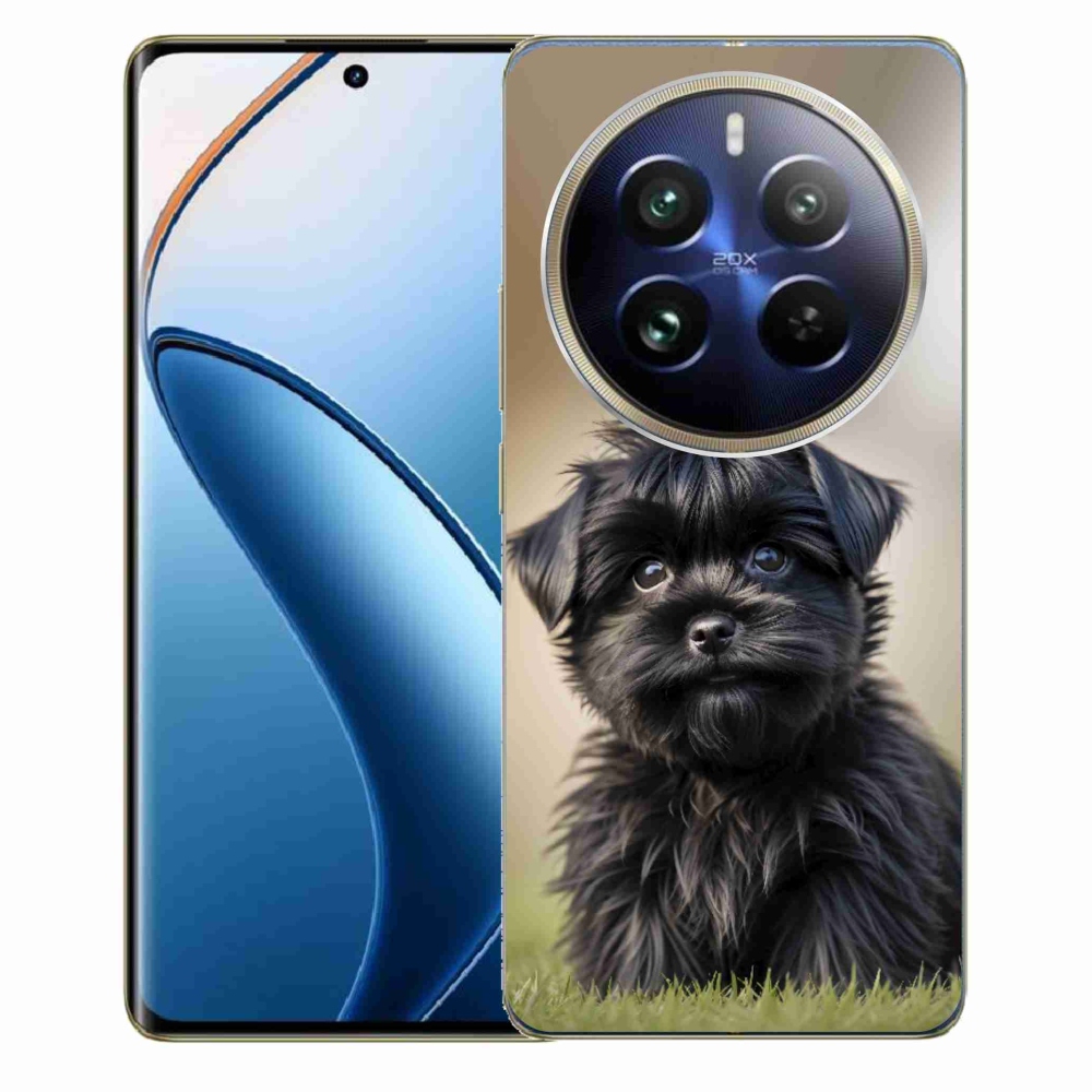 mmCase gél tok a Realme 12 Pro 5G/12 Pro+ 5G készülékhez – aranyos fekete kutyus