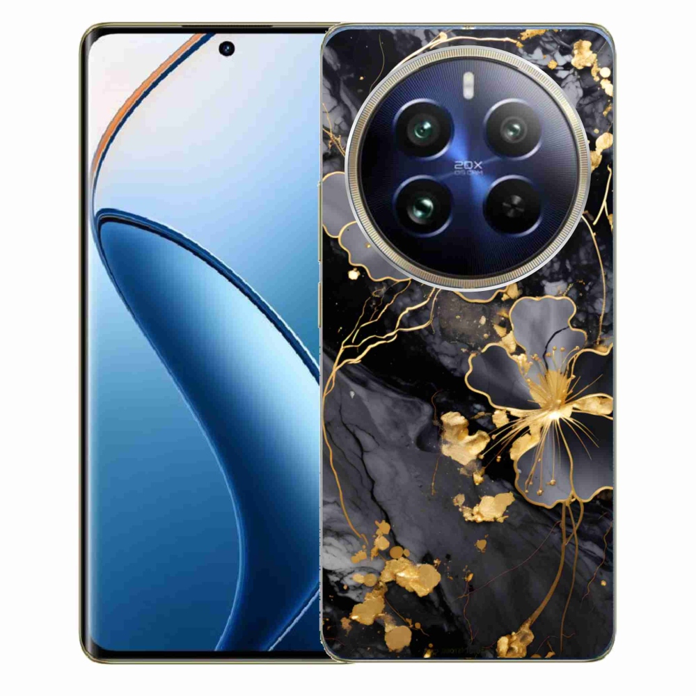 mmCase gél tok a Realme 12 Pro 5G/12 Pro+ 5G készülékhez – arany virágok