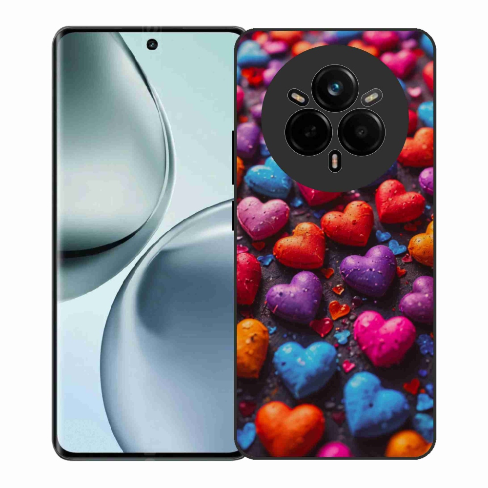 Zselés borítás mmCase a Realme 14 Pro+ 5G készülékhez - színes szív