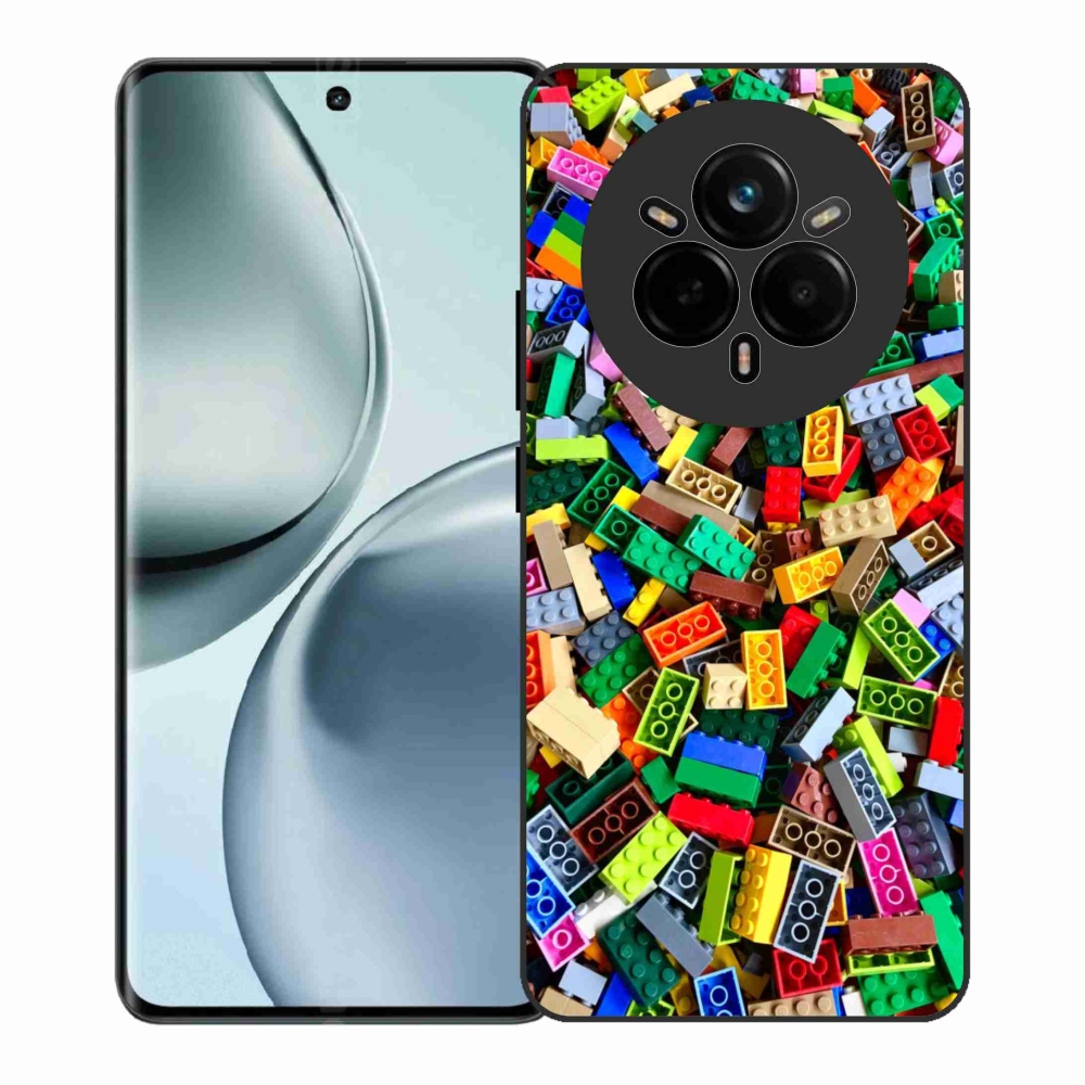 Zselés borítás mmCase a Realme 14 Pro+ 5G számára - színes építőelemek