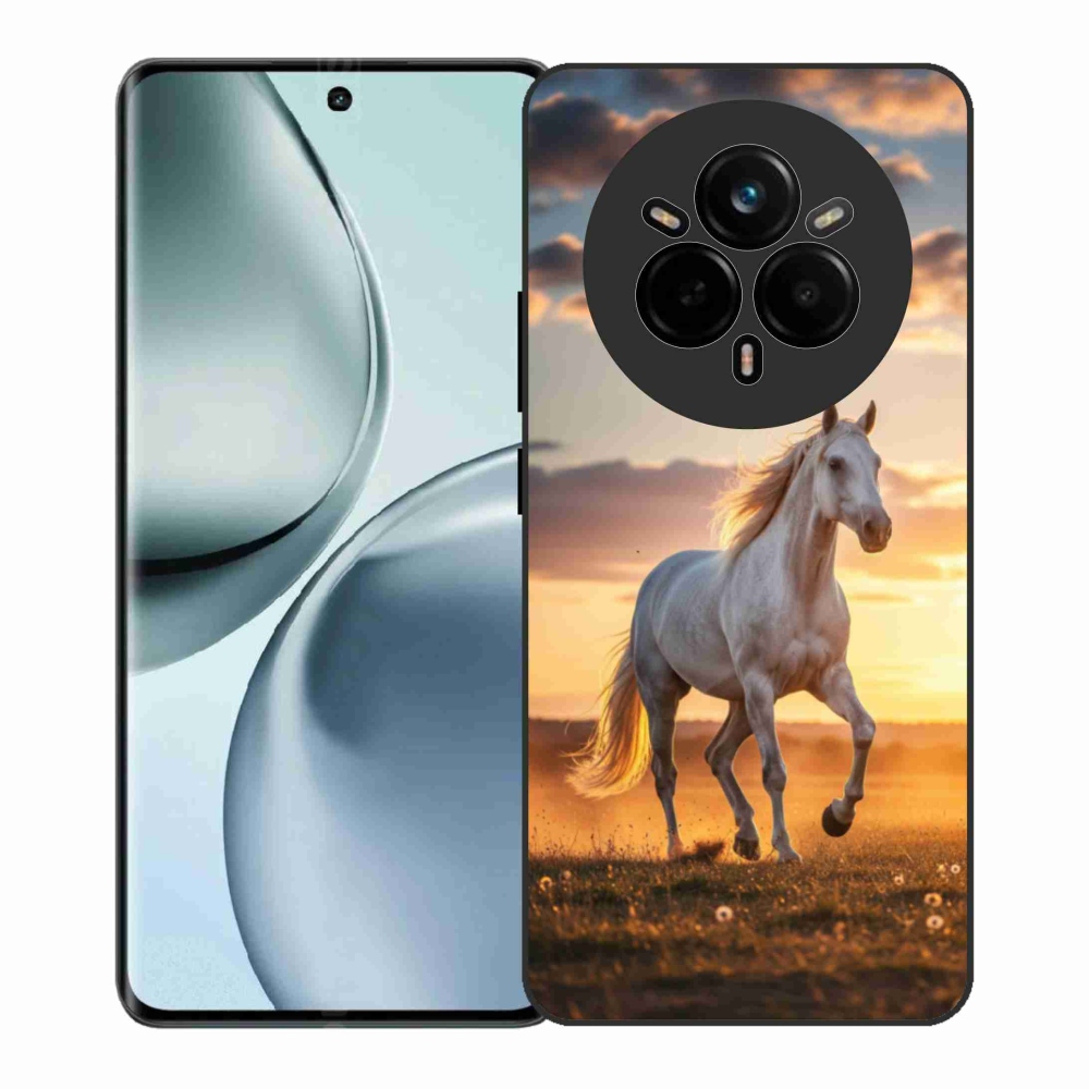 Gél borítás mmCase a Realme 14 Pro+ 5G - futó fehér ló 2