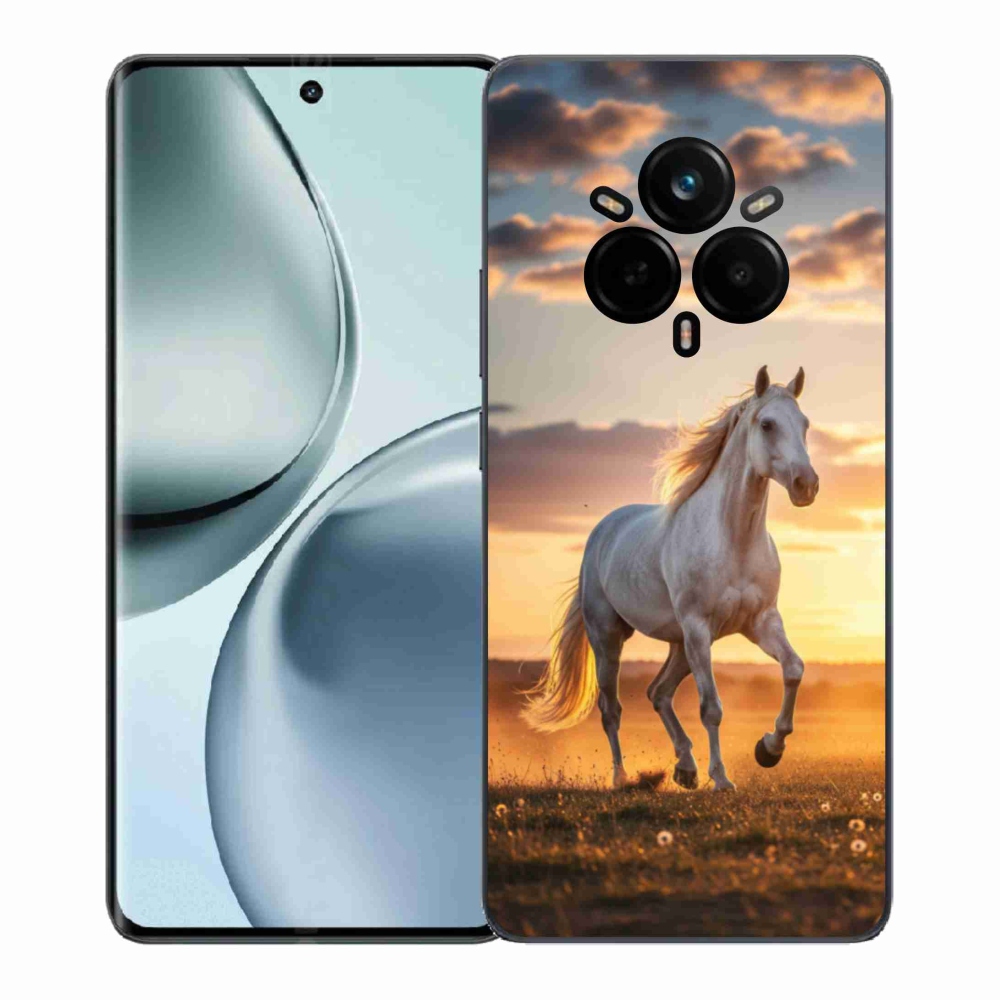 Gél borítás mmCase a Realme 14 Pro+ 5G - futó fehér ló 2