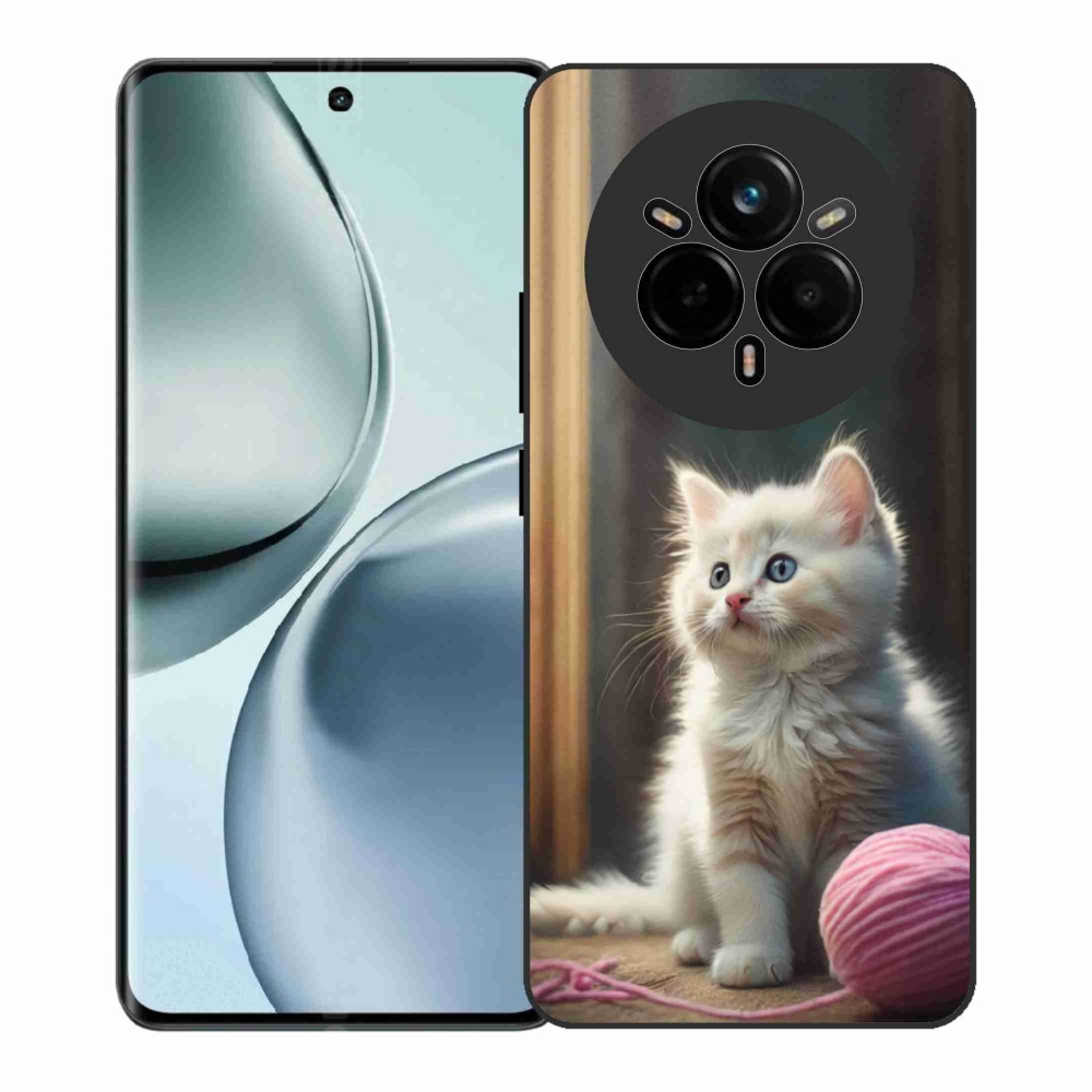 Gél borítás mmCase a Realme 14 Pro+ 5G készülékhez - fehér cica 2