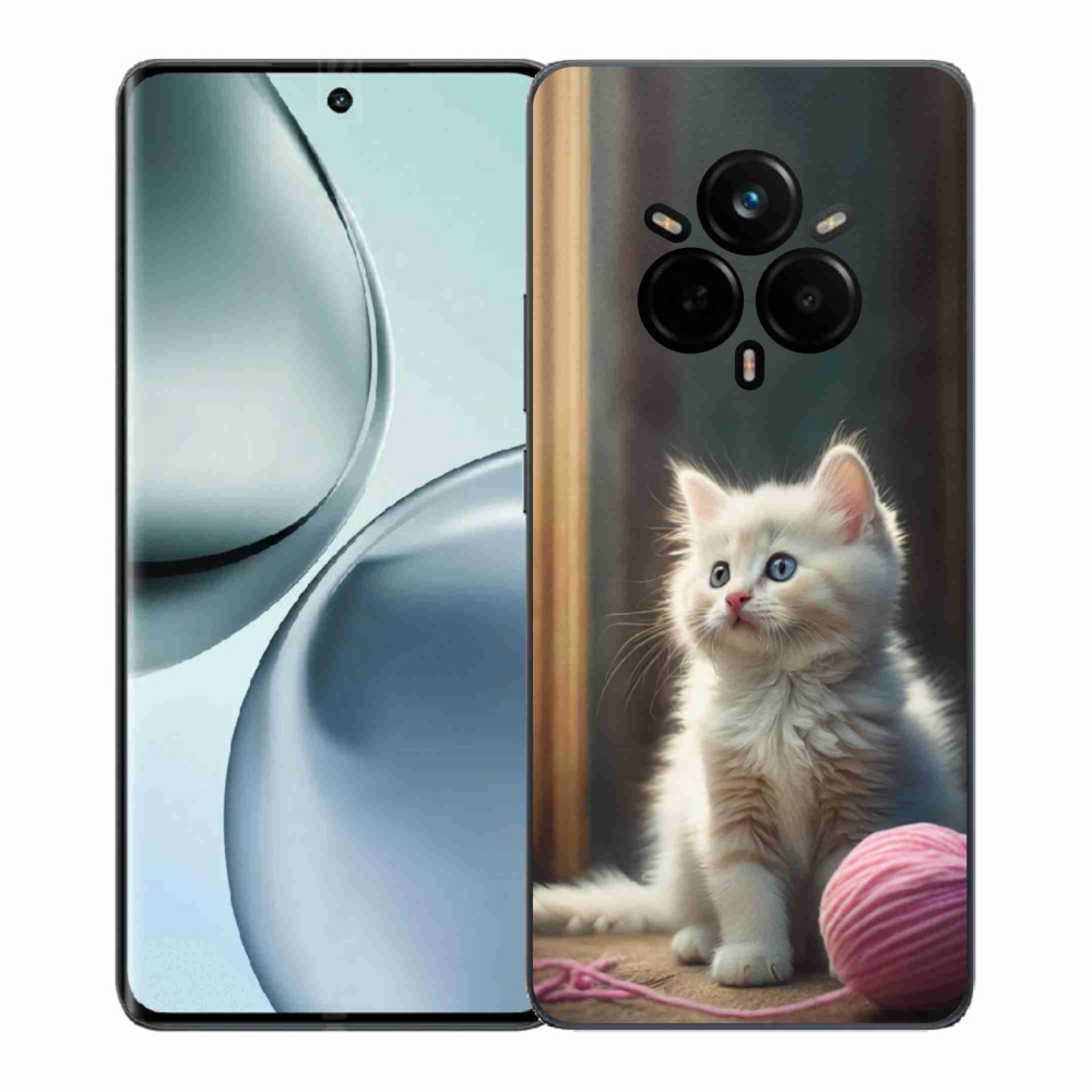 Gél borítás mmCase a Realme 14 Pro 5G készülékhez - fehér cica 2
