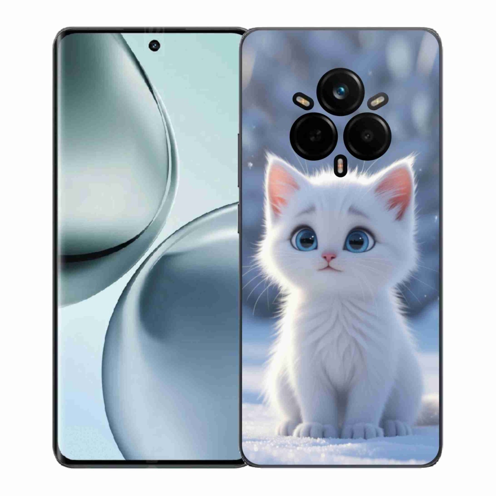 mmCase gél tok a Realme 14 Pro+ 5G-hez – fehér cica 3
