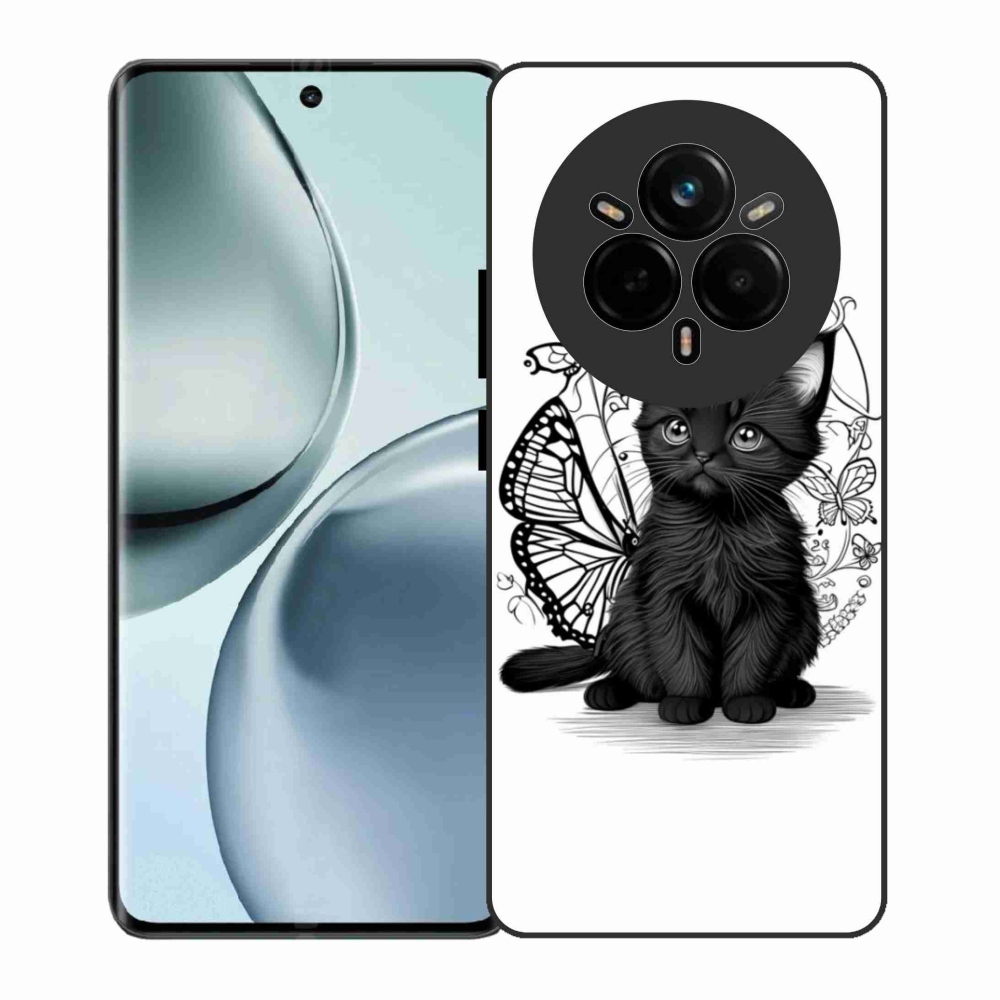 Gél borítás mmCase a Realme 14 Pro 5G-re - fekete cica