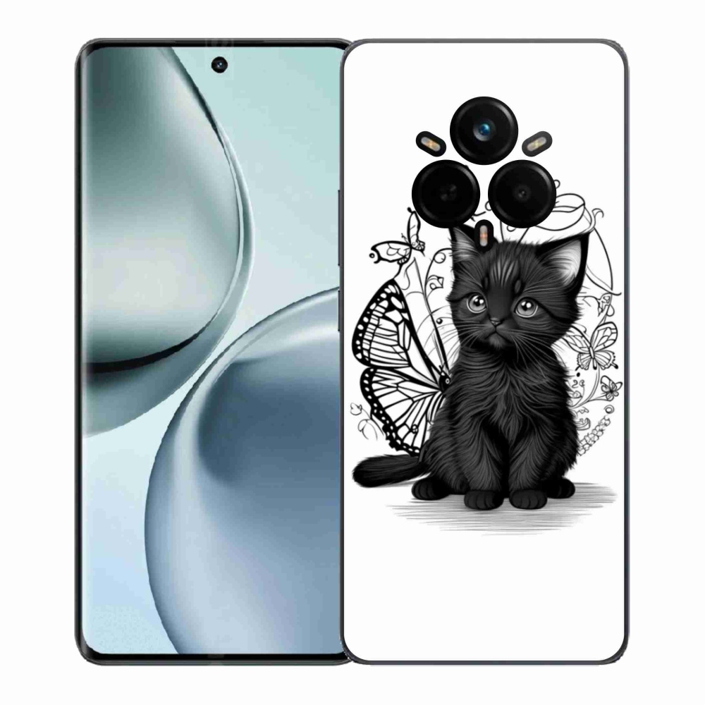 Gél borítás mmCase a Realme 14 Pro 5G-re - fekete cica