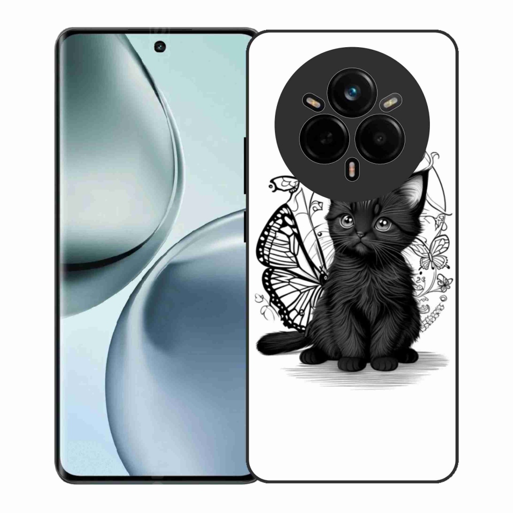 Gél borítás mmCase a Realme 14 Pro+ 5G készülékhez - fekete cica