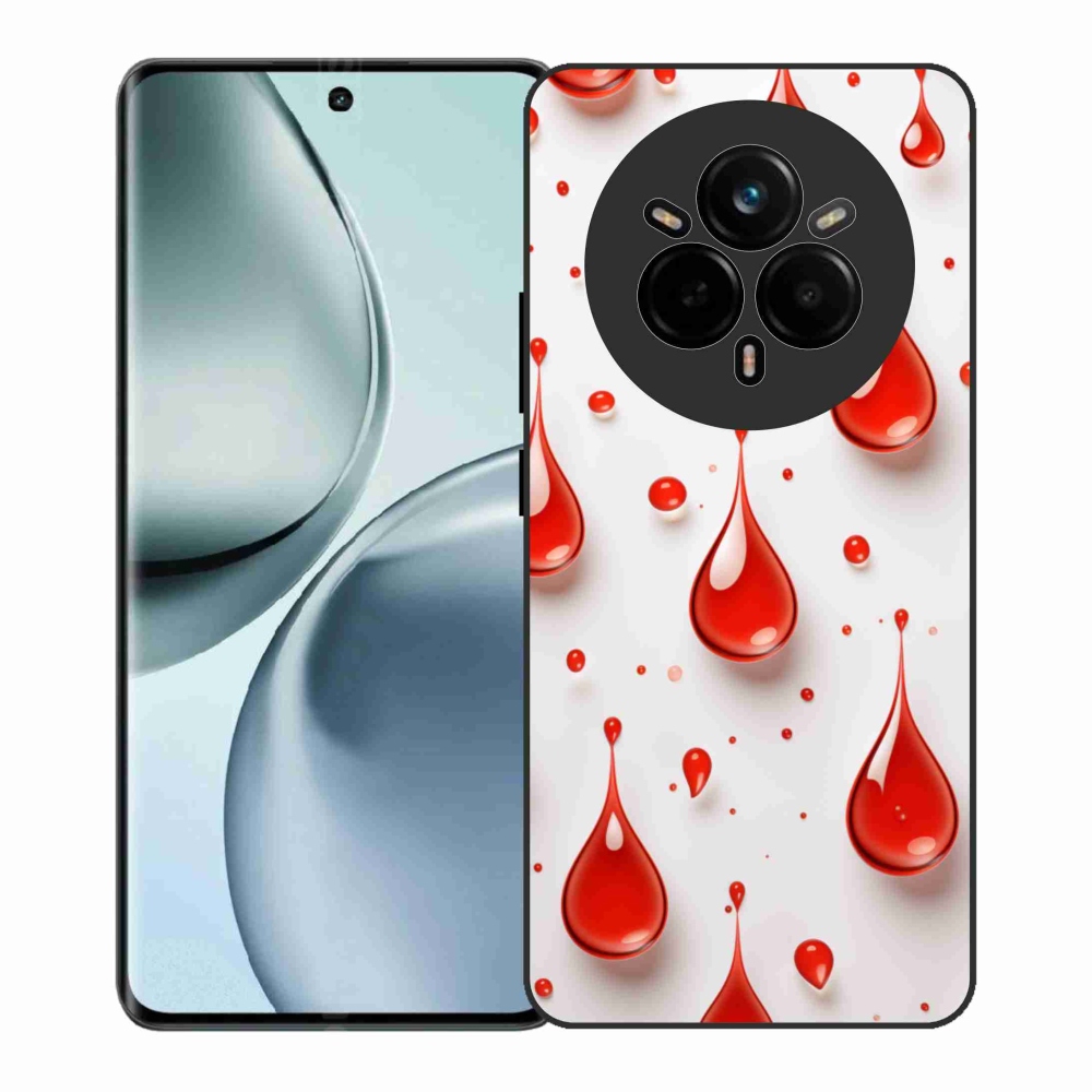 Zselés borítás mmCase a Realme 14 Pro+ 5G készülékhez - piros cseppek