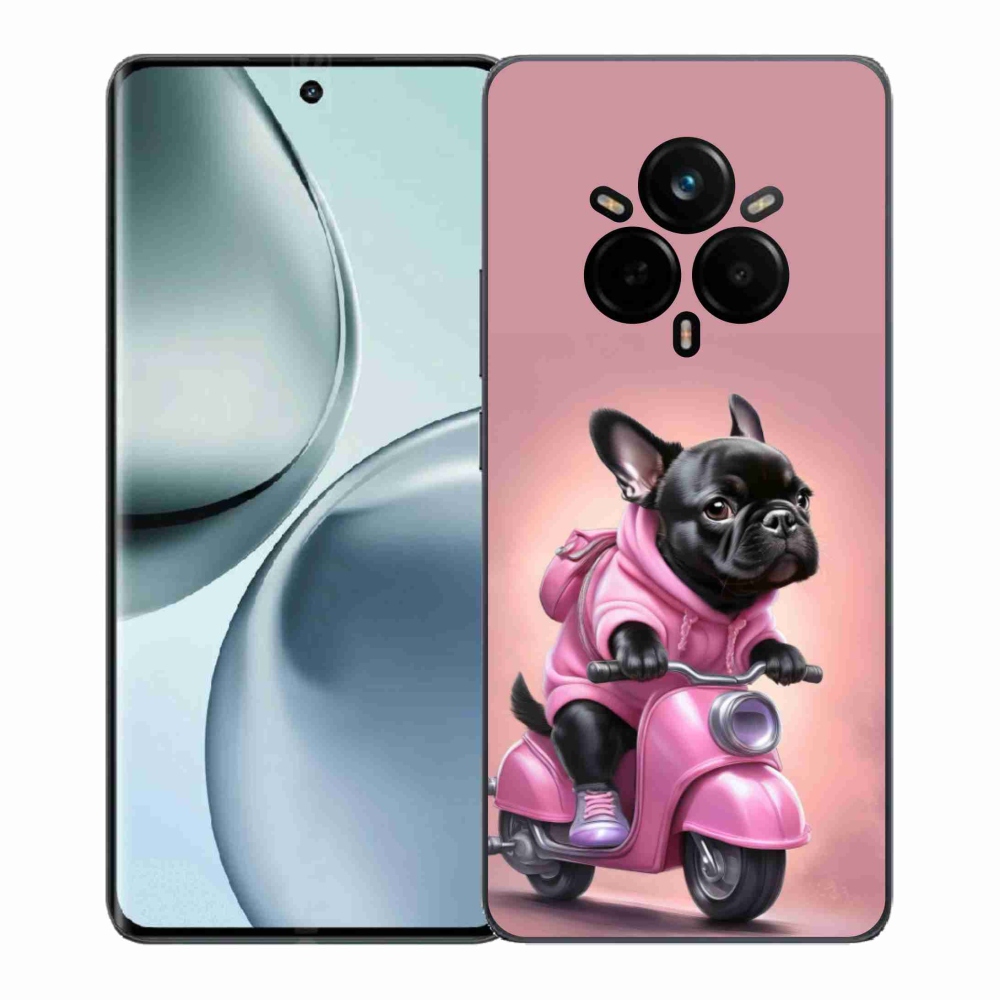Gél borítás mmCase a Realme 14 Pro 5G-hez - Francia bulldog robogón
