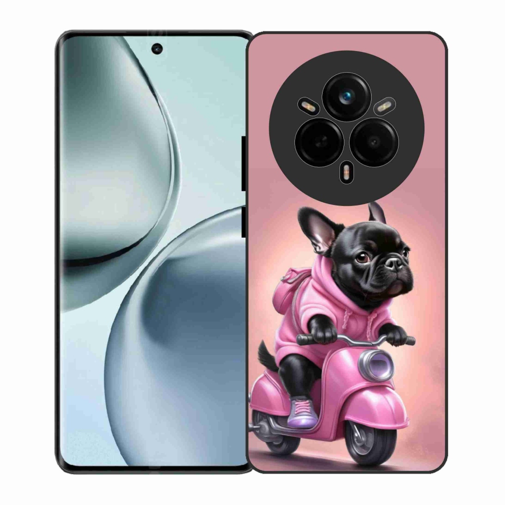 Gél borítás mmCase a Realme 14 Pro 5G-hez - Francia bulldog robogón