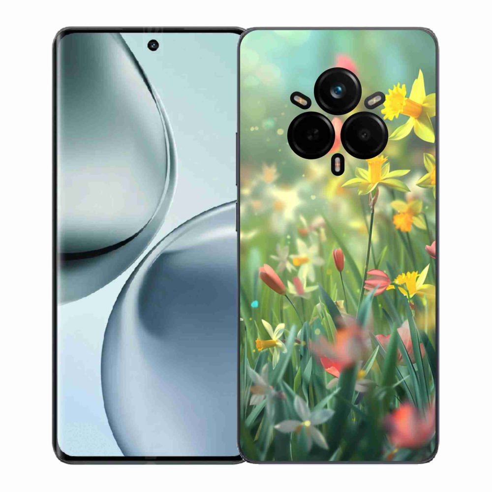 Gél borítás mmCase a Realme 14 Pro+ 5G készülékhez - tavaszi virágok