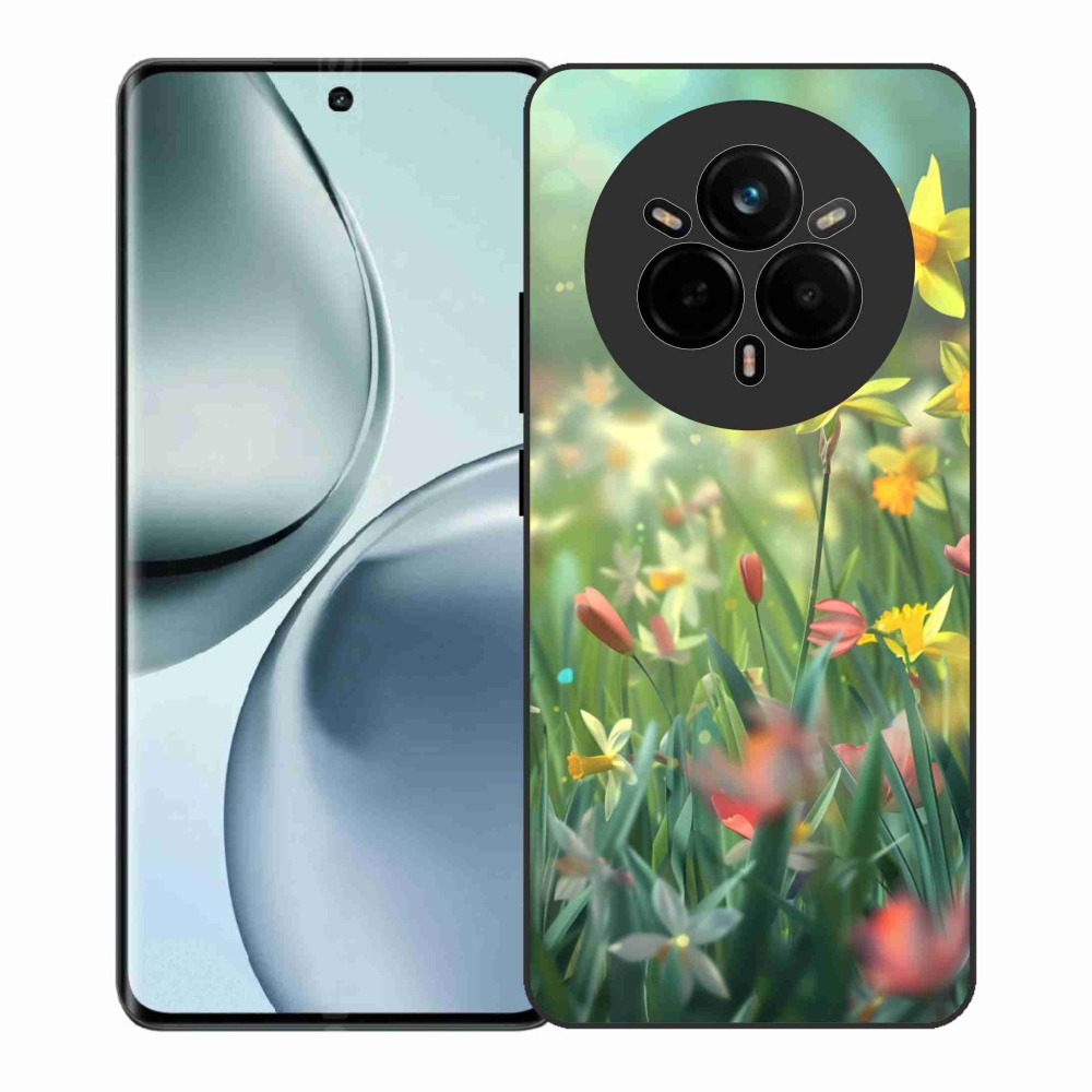 Gél borítás mmCase a Realme 14 Pro+ 5G készülékhez - tavaszi virágok