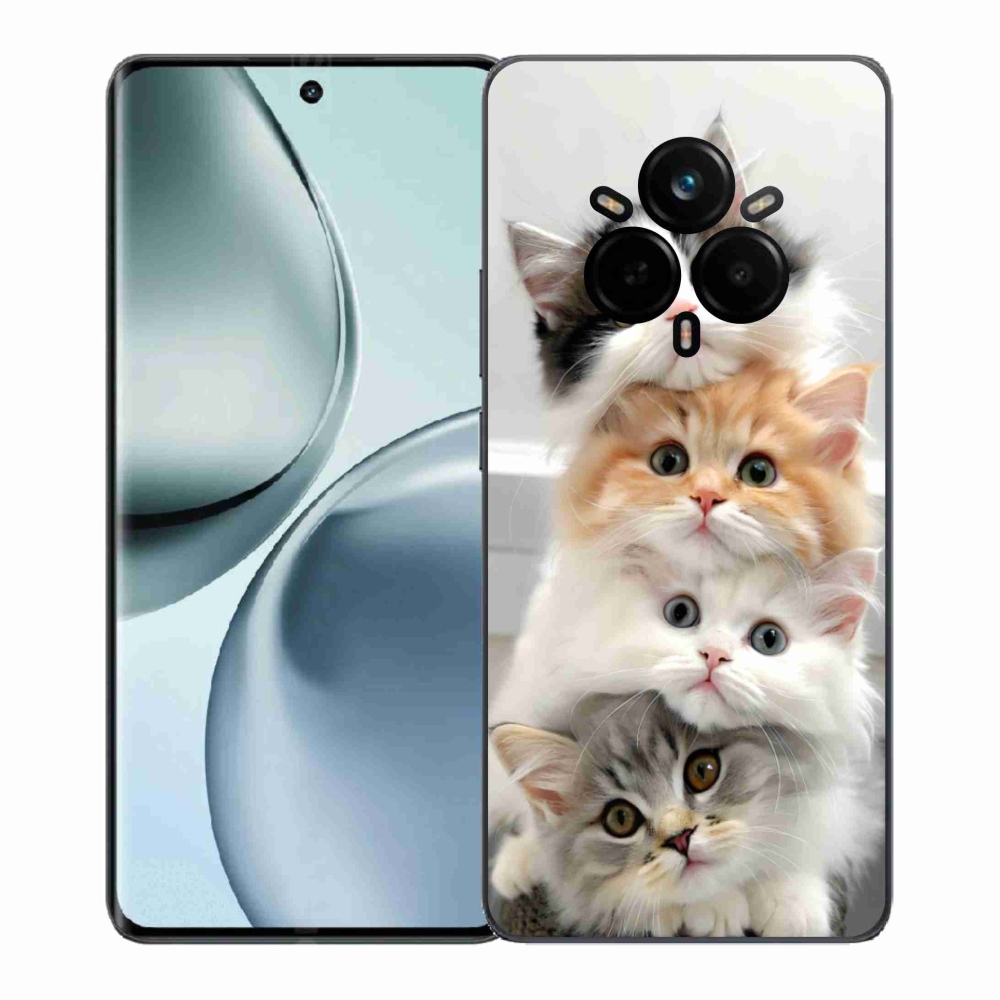 Gél borítás mmCase a Realme 14 Pro 5G számára - macskacsokor