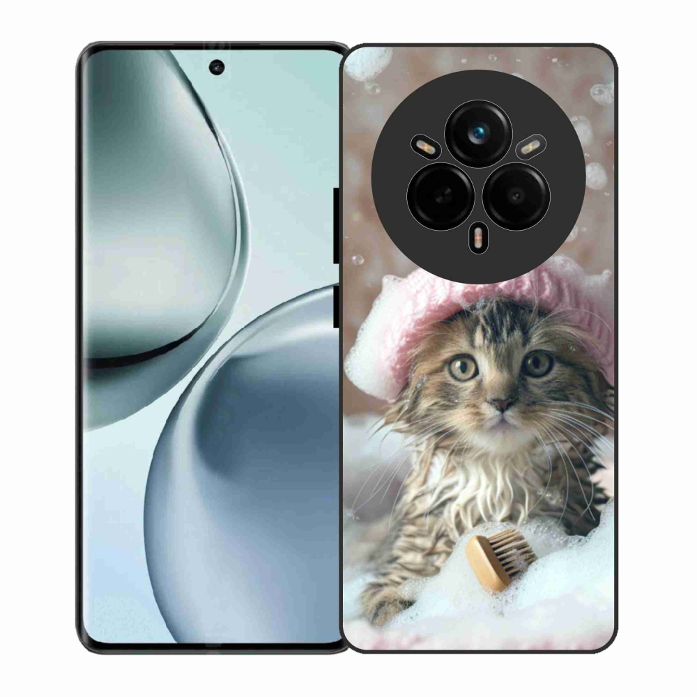 Gél borítás mmCase a Realme 14 Pro 5G számára - cica és fürdő