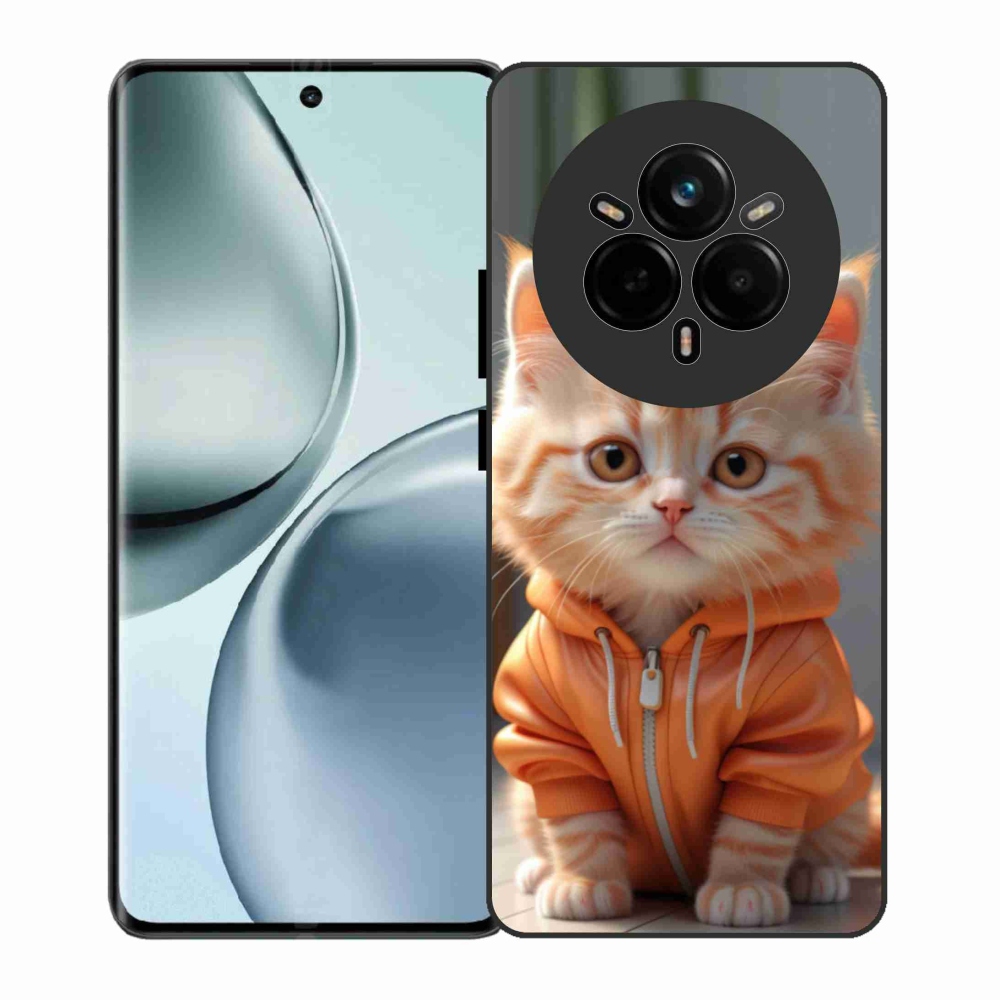 Gél borítás mmCase a Realme 14 Pro 5G számára - cica egy melegítőben