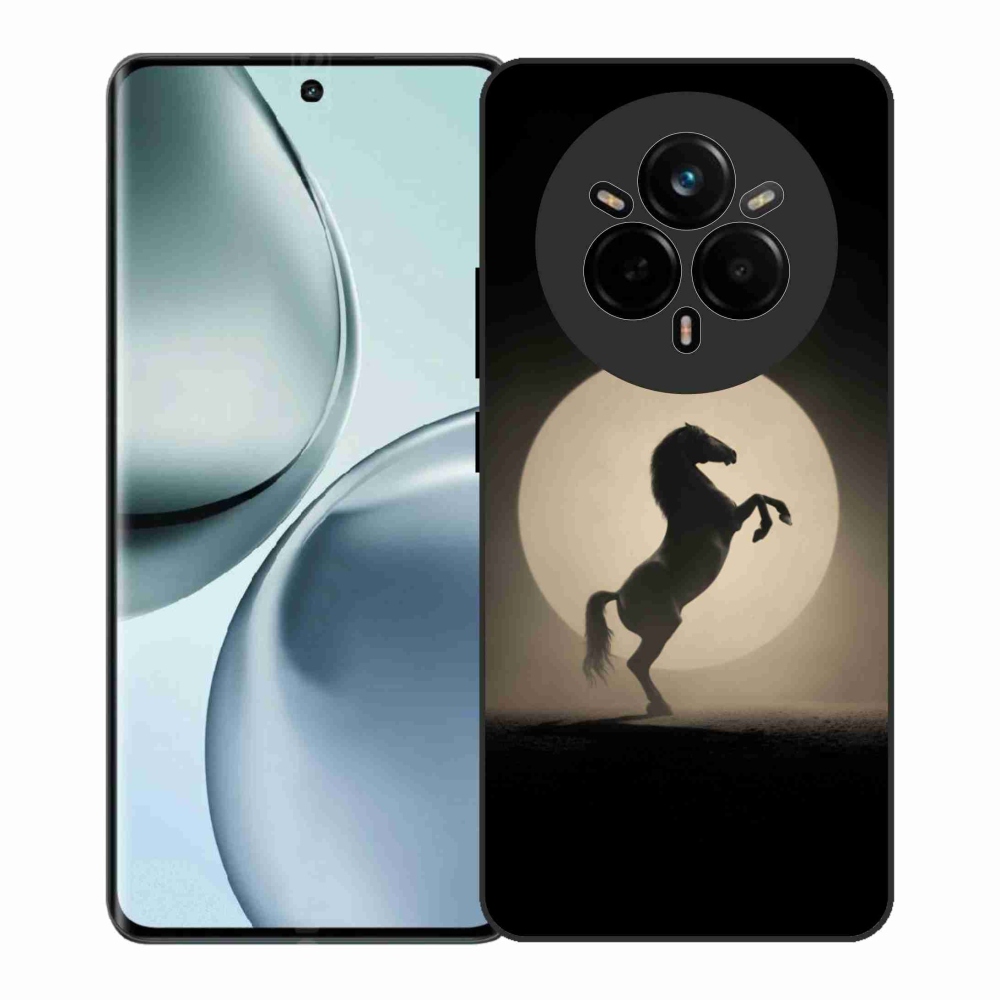 Gél borítás mmCase a Realme 14 Pro+ 5G számára - ló sziluettben