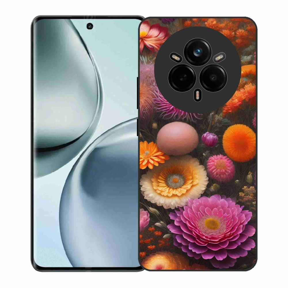Gél borító mmCase a Realme 14 Pro+ 5G számára - virágos kompozíció