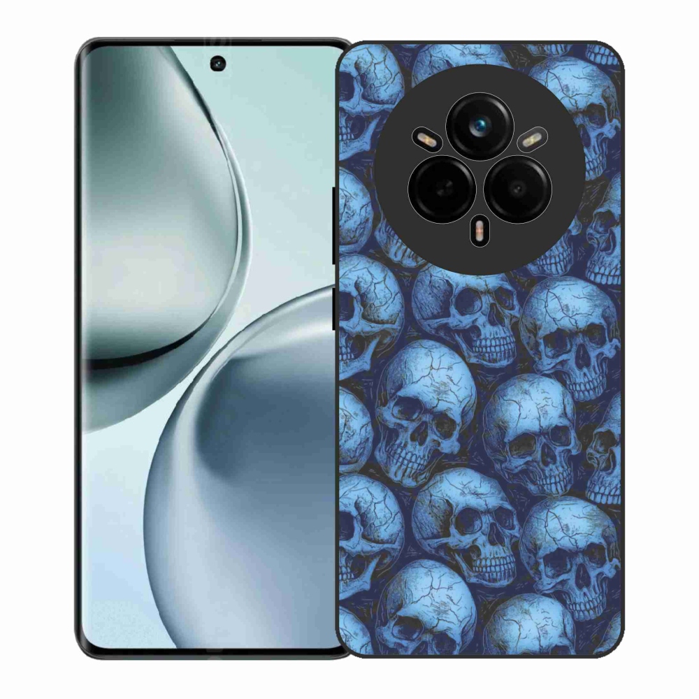 Gél borítás mmCase a Realme 14 Pro+ 5G számára - koponyák