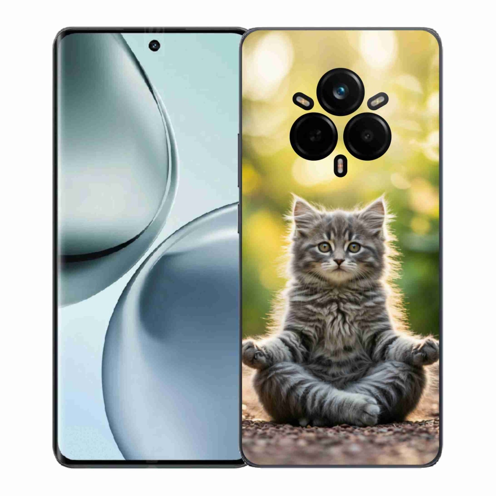 Gél borítás mmCase a Realme 14 Pro+ 5G számára - meditáló cica