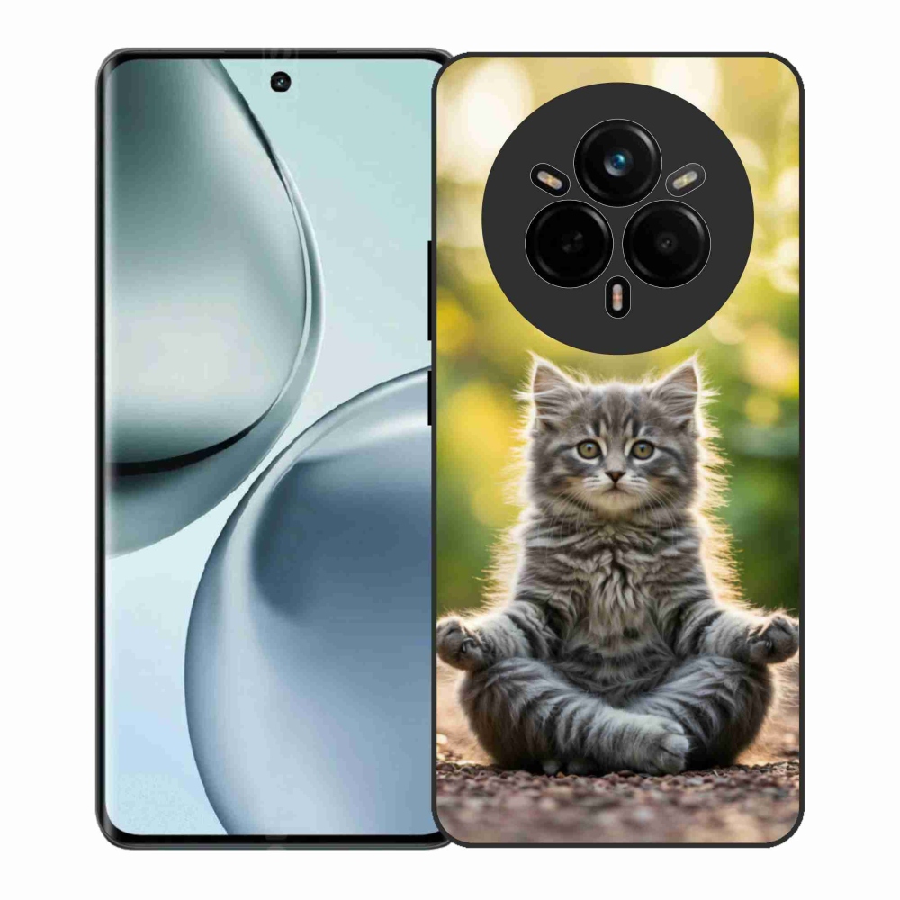 Gél borítás mmCase a Realme 14 Pro+ 5G számára - meditáló cica
